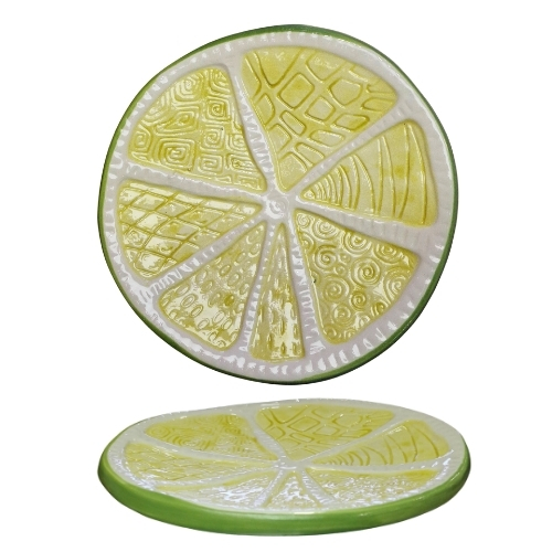 Plato tendido limón