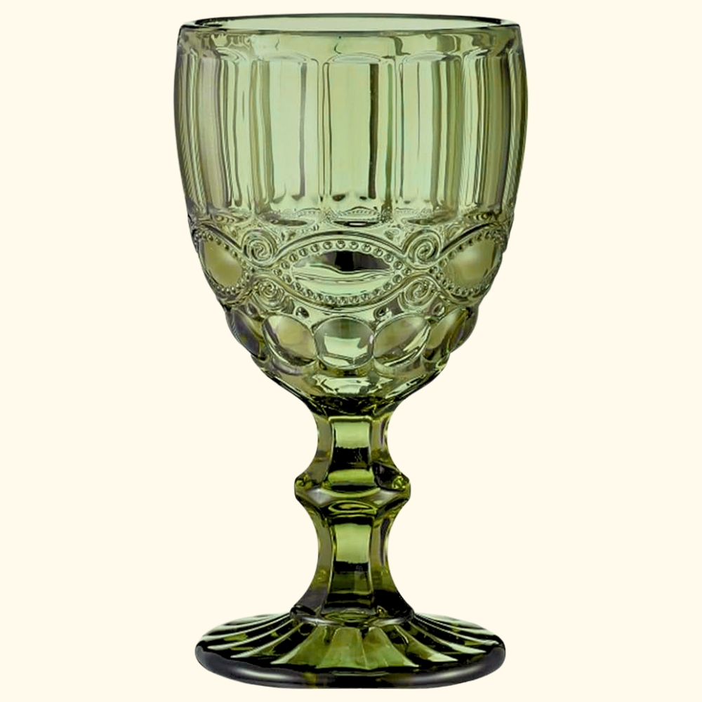 copa-de-vinoagua-verde-labrado-c09675.jpg Copa de vino/agua verde labrado - Imagen 1