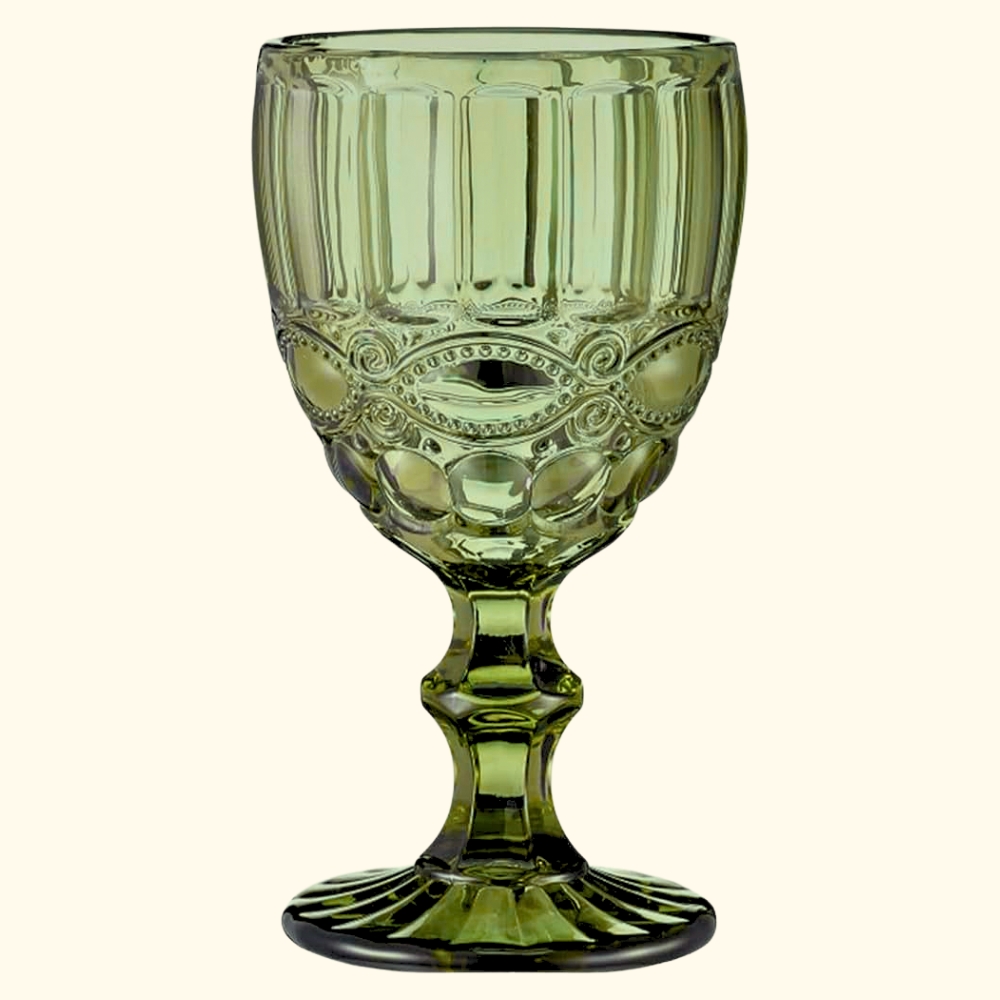 copa-de-vinoagua-verde-labrado-c09889.jpg Copa de vino/agua verde labrado - Imagen 1
