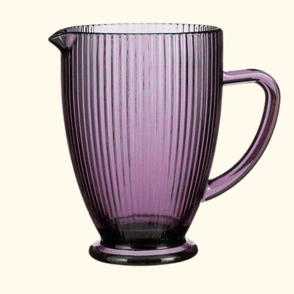 Jarra rosa acanalado