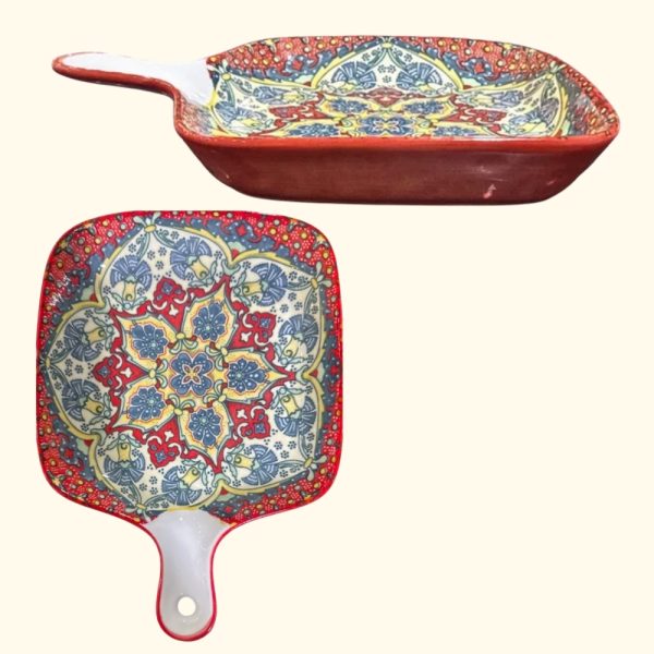 Plato Rojo Diseño Tribal