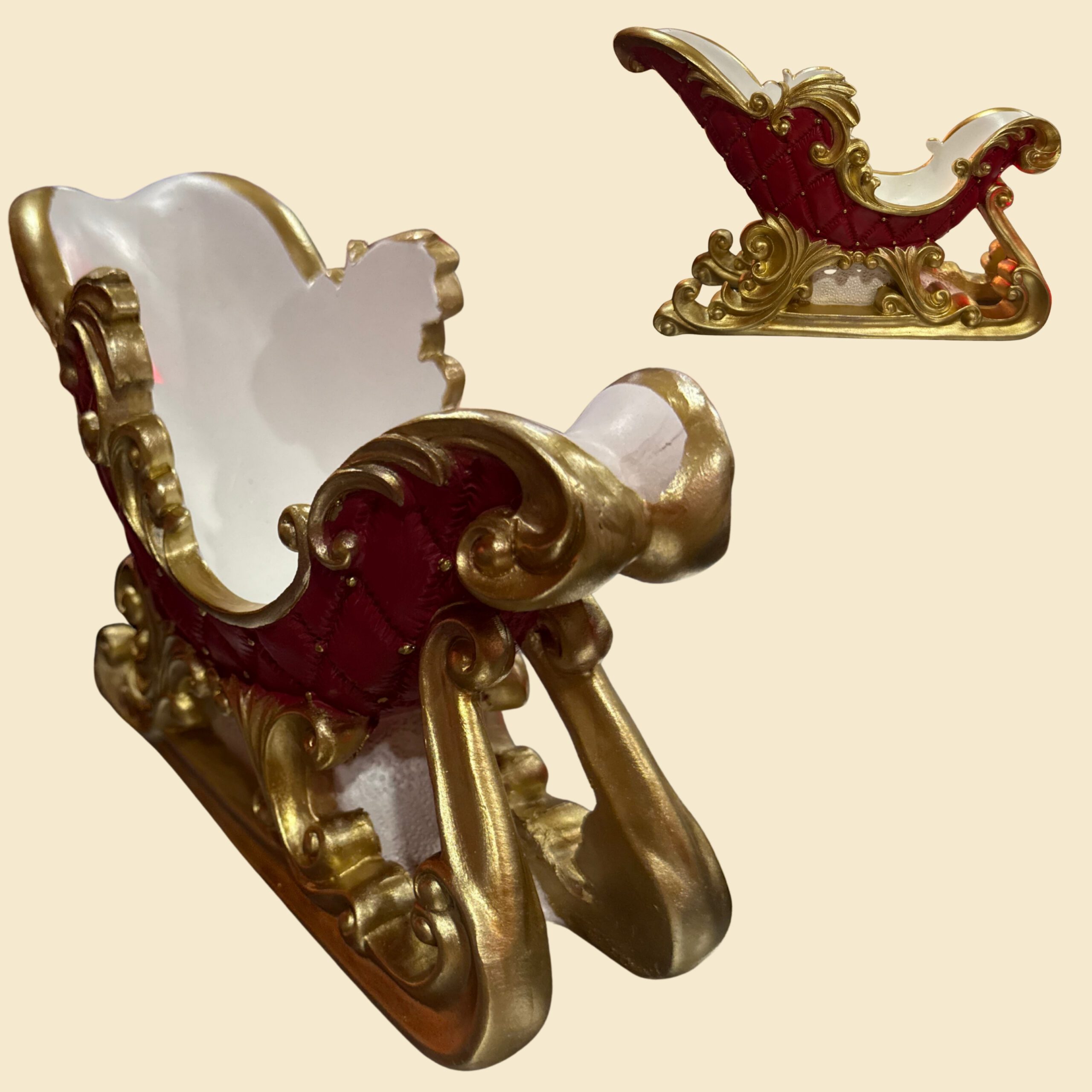 adorno-trineo-rojo-con-dorado-40214.jpg Adorno trineo rojo con dorado - Imagen 1
