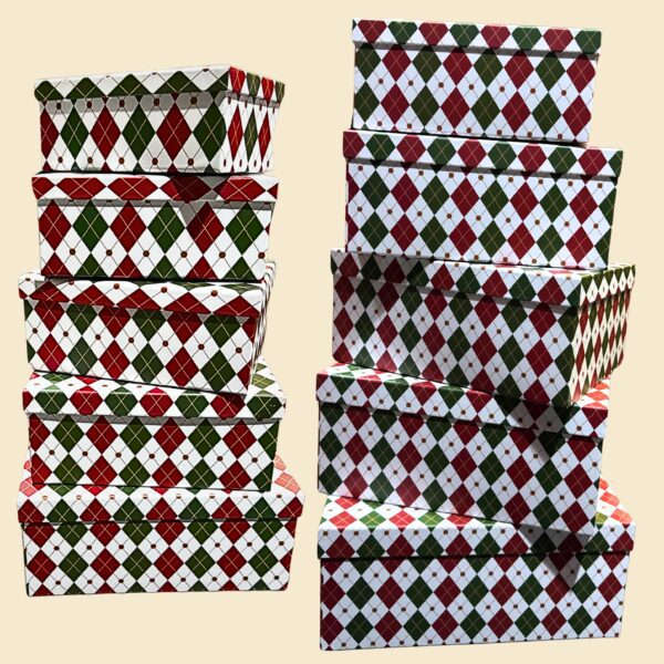 Cajas de regalo rombos navideños