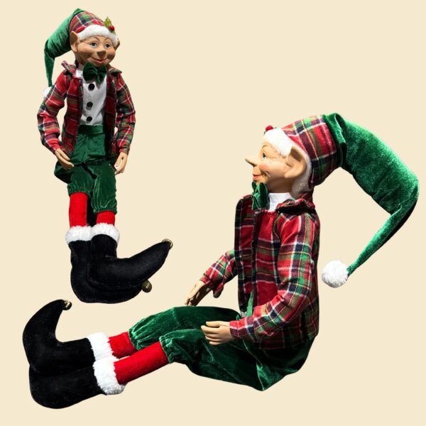 Duende navideño pantalón verde