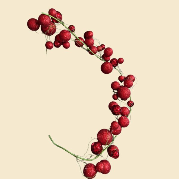 Guirnalda de esferas rojas