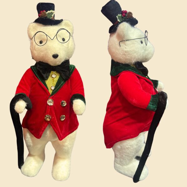 Oso esmoquin navideño