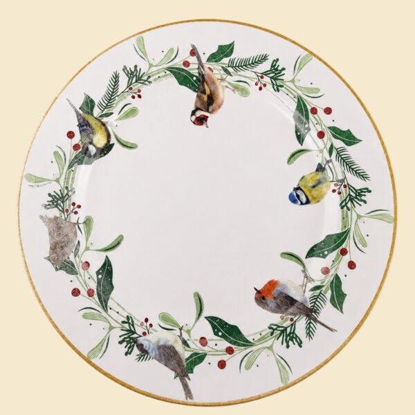 Plato base blanco navidad
