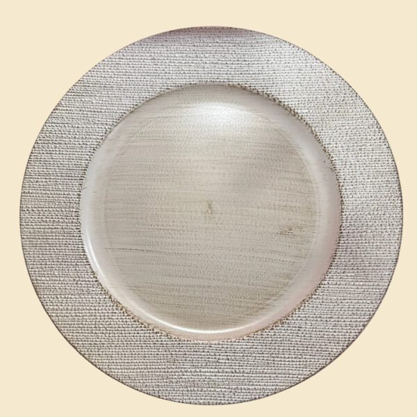 Plato base con textura lineal