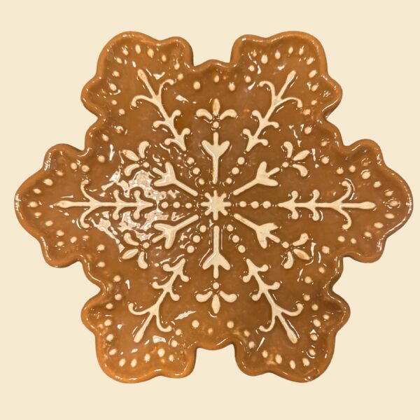 Plato de postre copo de nieve